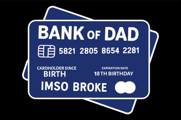 Bank of Dad Funny Card SVG Review for Real Embroidery Projects