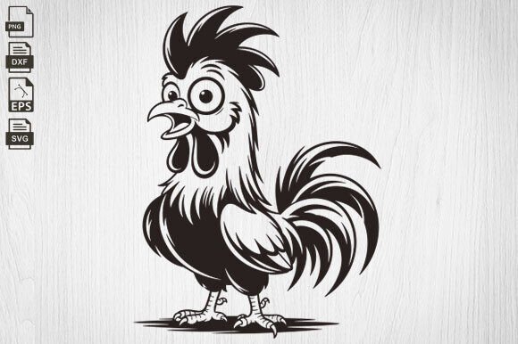 Cartoon Chicken SVG: A Lighthearted Design for Fun Embroidery Projects