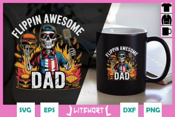 Flippin Awesome Dad Funny Skeleton SVG Review