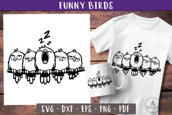 Funny Birds Svg Quirky Birds Image Review for Real Embroidery Projects