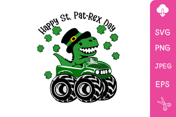 Happy Pat Trex Day SVG: A Dose of Dino Humor for St. Patrick’s Day