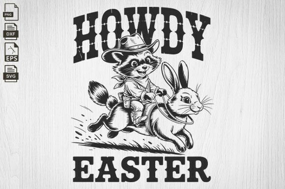 Howdy Easter SVG: A Retro Cowboy Twist for Embroidery Projects