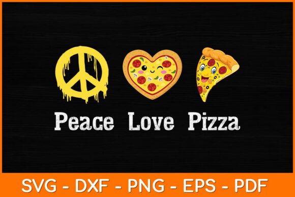Peace Love Pizza: A Fun Embroidery Design for Casual Craft Projects