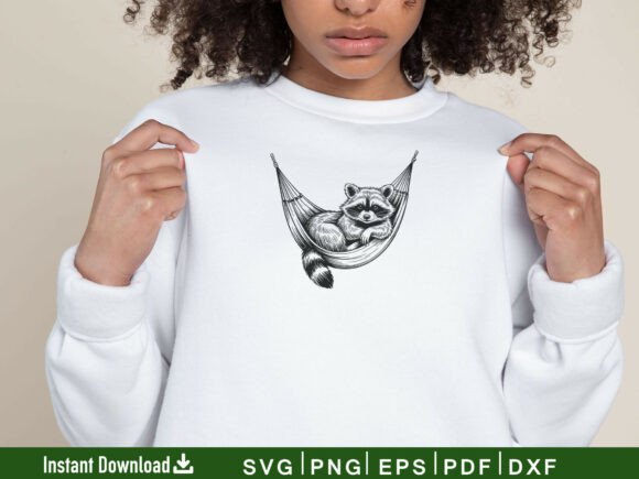 Raccoon Svg: A Playful Touch for Embroidery Projects